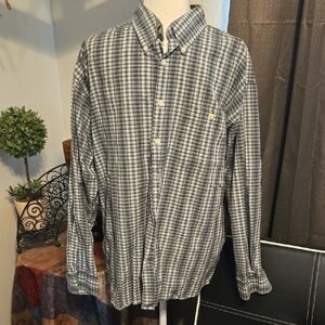 Evan Picone Plaid Button Down Shirt
